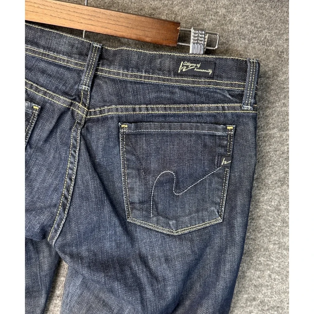 Citizens of Humanity Ingrid 002‎ Low Waist Flare Jeans Dark Wash Womens Size 28